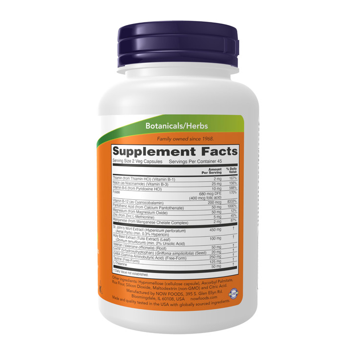 NOW Supplements, Mood Support with St. John's Wort, Nutrient and Herbal Extracts, 90 Veg Capsules online at globaldelivered