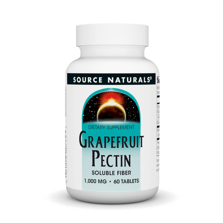 Source Naturals Grapefruit Pectin, Soluble Fiber - 1000 mg Dietary Supplement - 60 Tablets online at globaldelivered