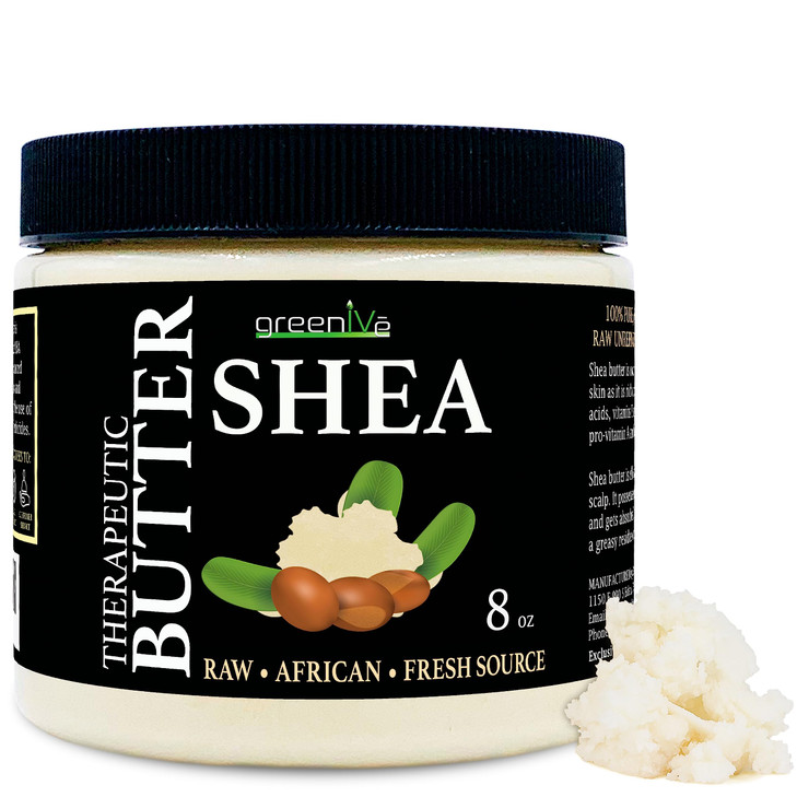 GreenIVe Shea Butter Raw 100 Pure Unrefined Ivory Shea Butter Grade A West African Karite Nut Butter for DIY Butters Lot
