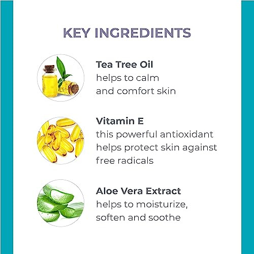 Derma E Tea Tree and Vitamin E Relief Cream Deeply Moisturizing Tea Tree Lotion Vitamin E Cream Soothes Calms and Nouris