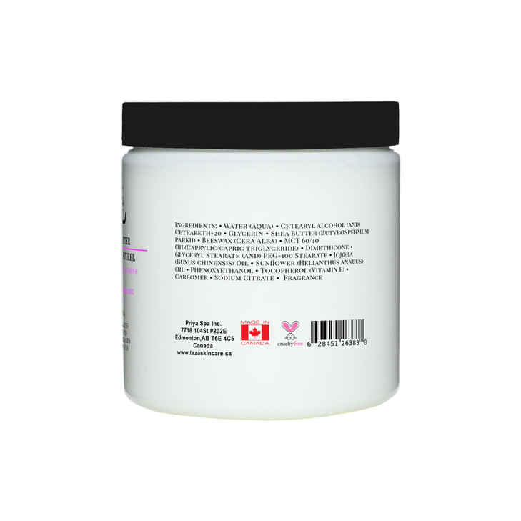 Taza Premium Natural Coconut Body Butter 8 fl oz 237 ml Plant Based Ingredients Contains African Shea Butter Beeswax Coc
