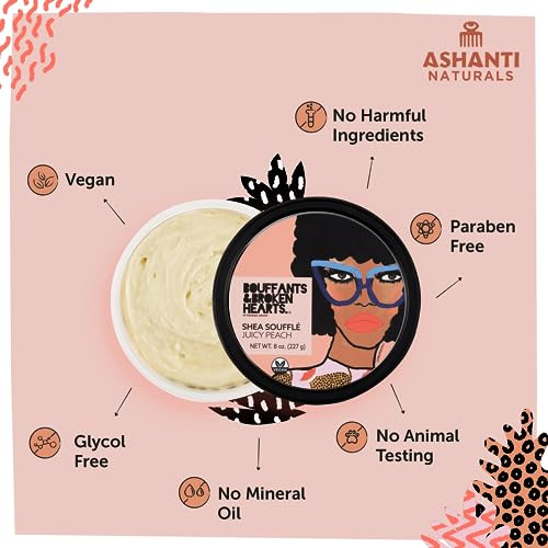 Ashanti Naturals Scented Whipped Shea Butter for Skin Moisturizing African Raw Shea Butter Almond Oil and Coconut Juicy