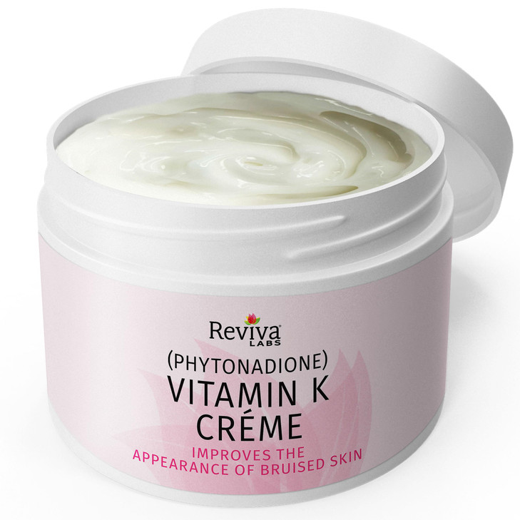 Reviva Labs Vitamin K Crme for Bruising UnderEye Dark Circles and Wrinkles with Soybean Oil and Natural Fruit Extracts 2