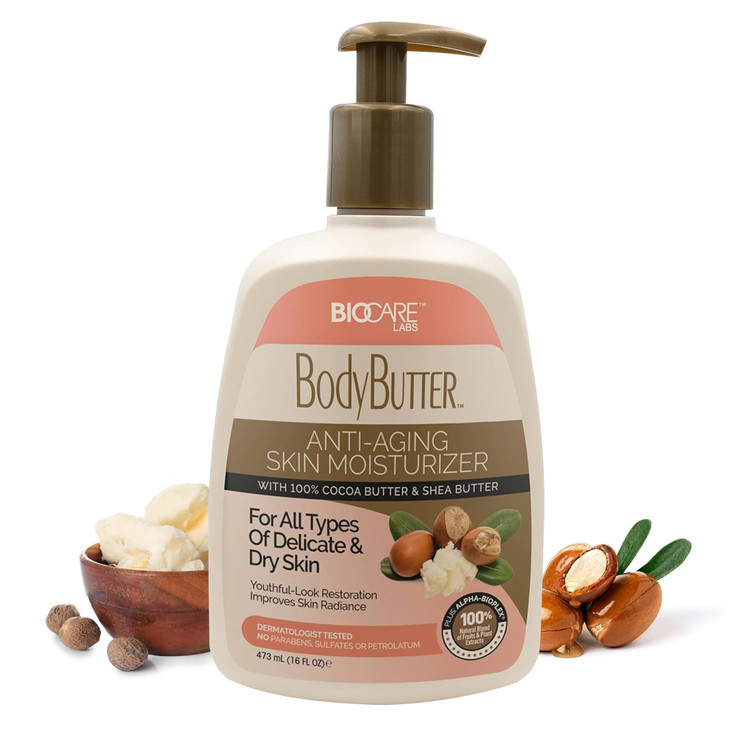 Biocare Body Butter Infused with Cocoa Butter Shea Butter plus AlphaBioplex for YouthfulLooking Radiant Complexion Hydra