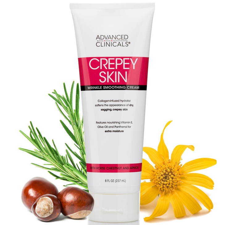 Advanced Clinicals Crepey Skin Care Treatment Body Lotion Crepe Skin Wrinkle Eraser Moisturizer Collagen Cream Vitamin E