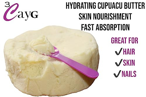 3CAYG Natural Cupuacu Butter Pure and Unrefined 8oz Body Butter