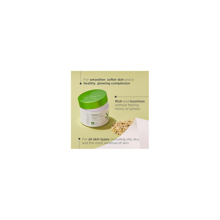 Andalou Naturals CannaCell Dreamy Night Cream 17 Ounces