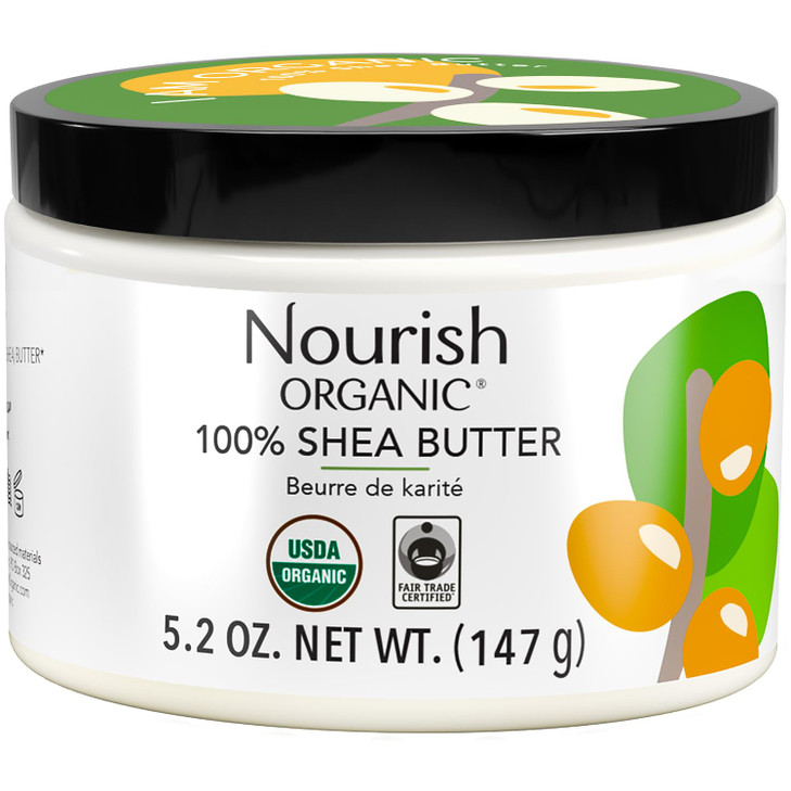 Nourish Organic Moisturizing Shea Butter Organic Fair Trade Certified Shea Butter for Sensitive Skin Care Face Care Hair