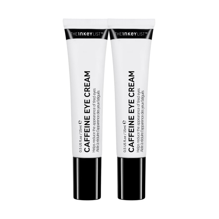 The INKEY List Caffeine Eye Cream Duo Reduce Eye Puffiness and Dark Circle Blur Fine Lines 05 fl oz 2 Pack