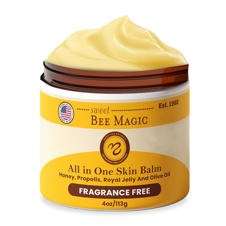 Sweet Bee Magic All In One Healing Organic Balm Natural Skin Healing Cream Beeswax Balm for Dry Skin Face Body Moisturiz