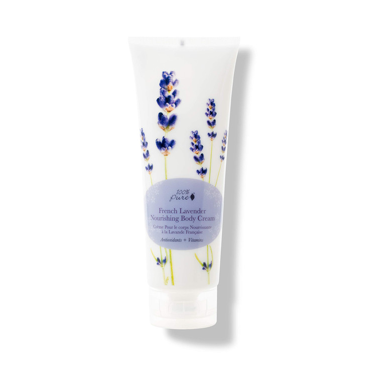 100 PURE Nourishing Body Cream French Lavender Lotion Luxurious Botanical Dry Skin Hydration Replenishment Natural AntiA