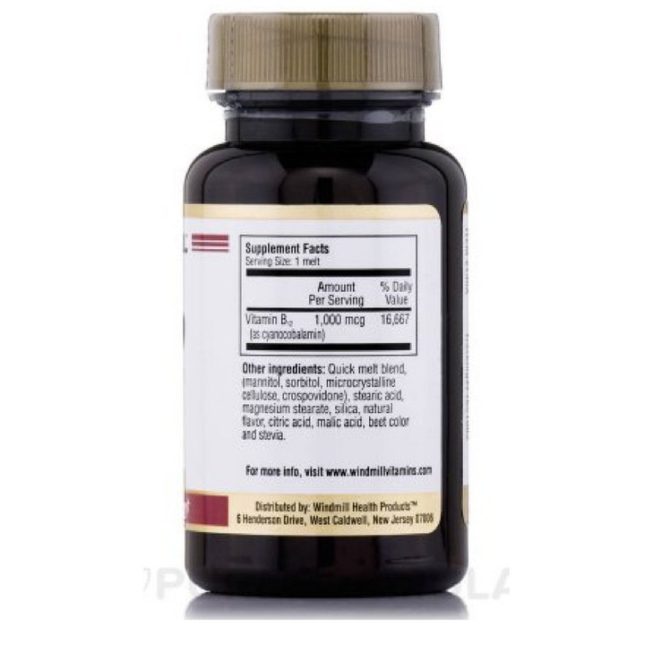 Windmill B-12 1000 Mcg Tabs 100's Windmill *New Quick-melt*, Assorted online at globaldelivered