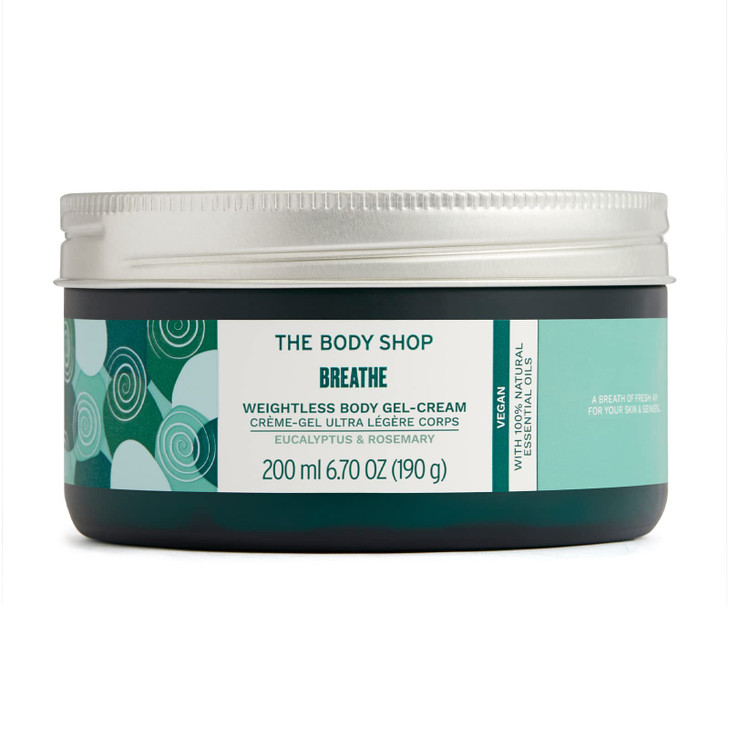 The Body Shop Breathe Weightless Body GelCream Eucalyptus Rosemary Body Moisturizer Nourishing and Moisturizing Vegan 67