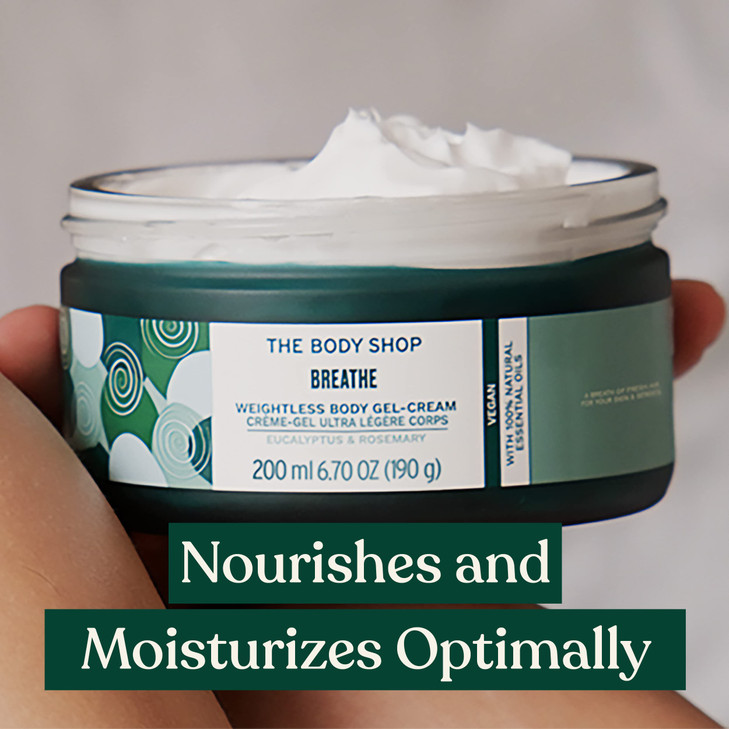 The Body Shop Breathe Weightless Body GelCream Eucalyptus Rosemary Body Moisturizer Nourishing and Moisturizing Vegan 67