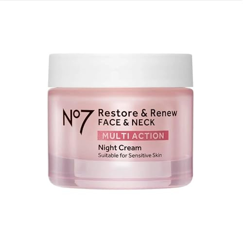 No7 Restore Renew Multi Action Face Neck Night Cream Collagen Peptide Anti Aging Face Cream Hydrating Hyaluronic Acid Sk