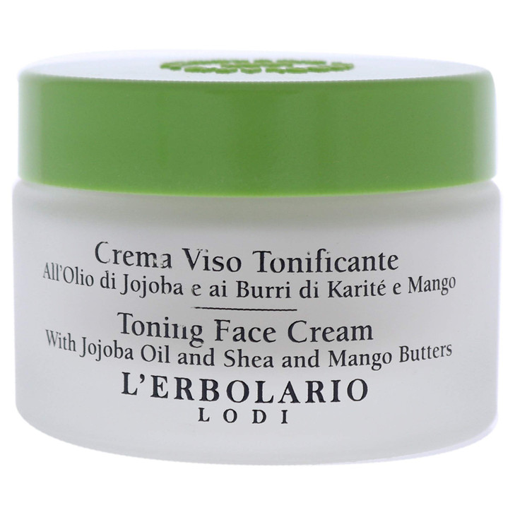 LErbolario Toning Face Cream with Jojoba Oil and Shea Mango Butters Skin Types 16 oz I0100112