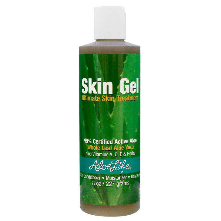 Aloe Life Skin Gel Herbs Ultimate Skin Treatment 99 Certified Organic Whole Leaf Aloe Vera Vitamins C A E HeadtoToe Skin