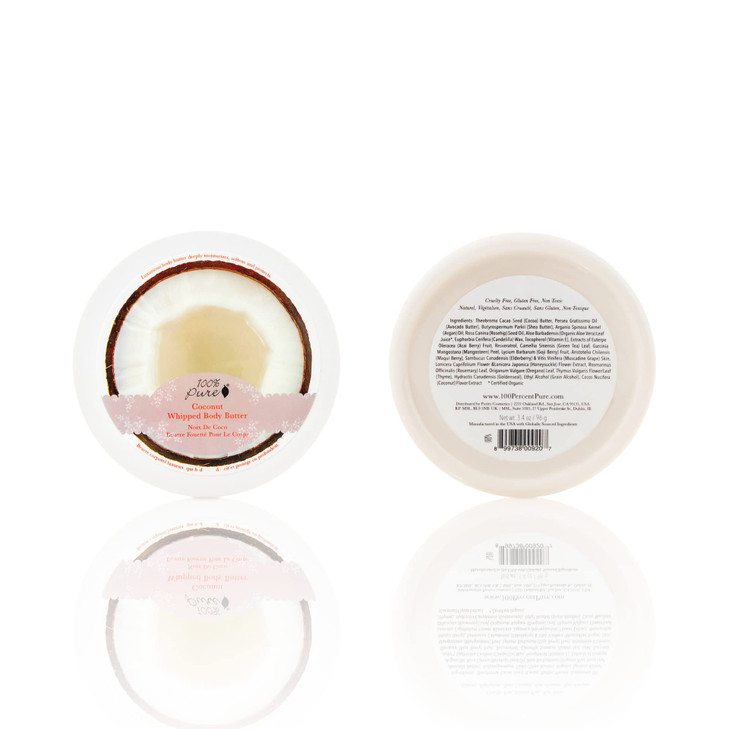 100 PURE Coconut Whipped Body Butter Body Lotion for Dry Skin Made with Shea Butter Cocoa Butter Moisturizing Body Cream