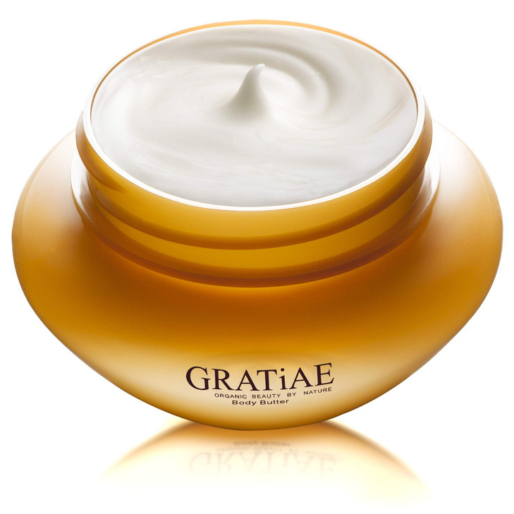 Gratiae organic silky body butter shea butter anti aging skin care moisturizer firming lightweight age spots Apple Green