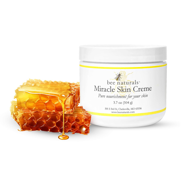 Bee Naturals Miracle Skin Creme AllNatural Hydrating Cream for Full body Pure Nourishment with Olive Oil Beeswax Coconut