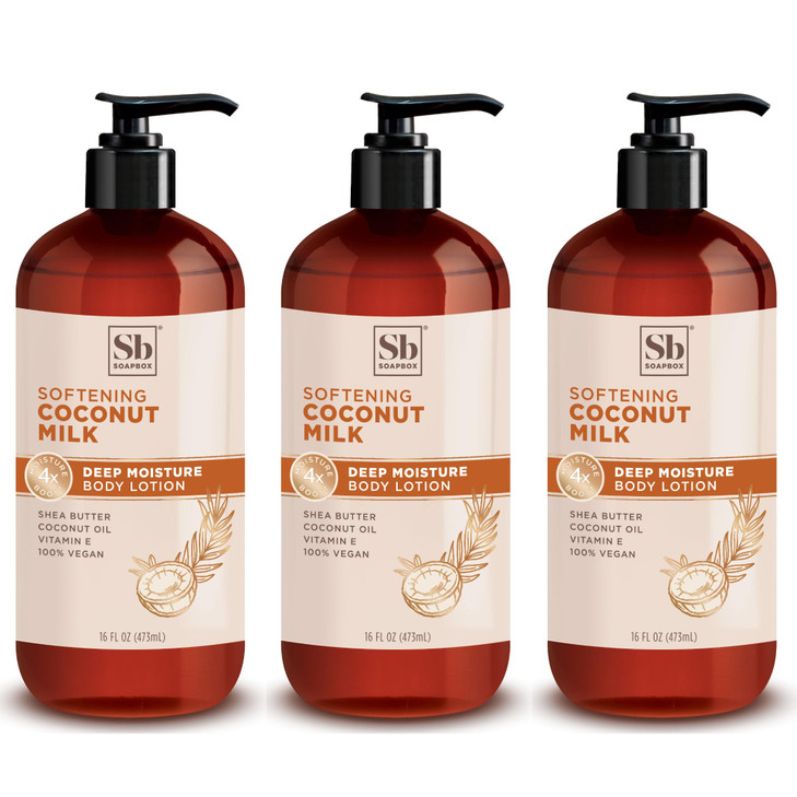 Soapbox Oat Milk Chai Moisturizing Body Lotion with Shea Butter Almond Oil Paraben Free Cruelty Free Vegan Made in the U