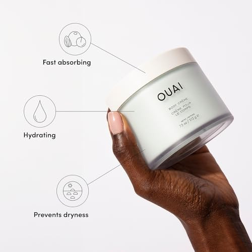 OUAI Body Cream Shibuya Hydrating Whipped Body Cream with Cupuau Butter Coconut Oil and Squalane Softens Skin and Delive