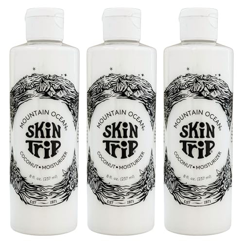 Mountain Ocean The Original Skin Trip Coconut Body Lotion 8 Oz Pack of 3 Lightweight Fast Absorbing Moisturizer with Coc