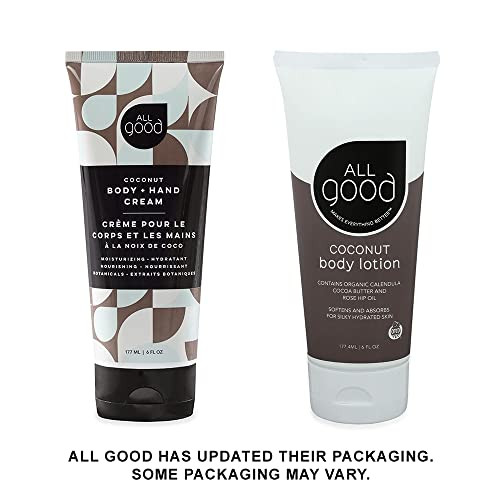 All Good Hand Body Lotion Moisturizing Organic Lotion Essential Oils Calendula Cocoa Butter Coconut Rose Hip Oil Non GMO