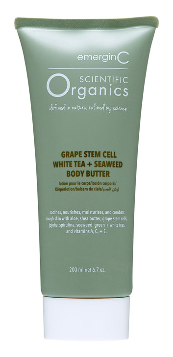 emergin C Scientific Organics Grape Stem Cell White Tea Seaweed Body Butter Nourishing Plant Stem Cell Cream with Vitami