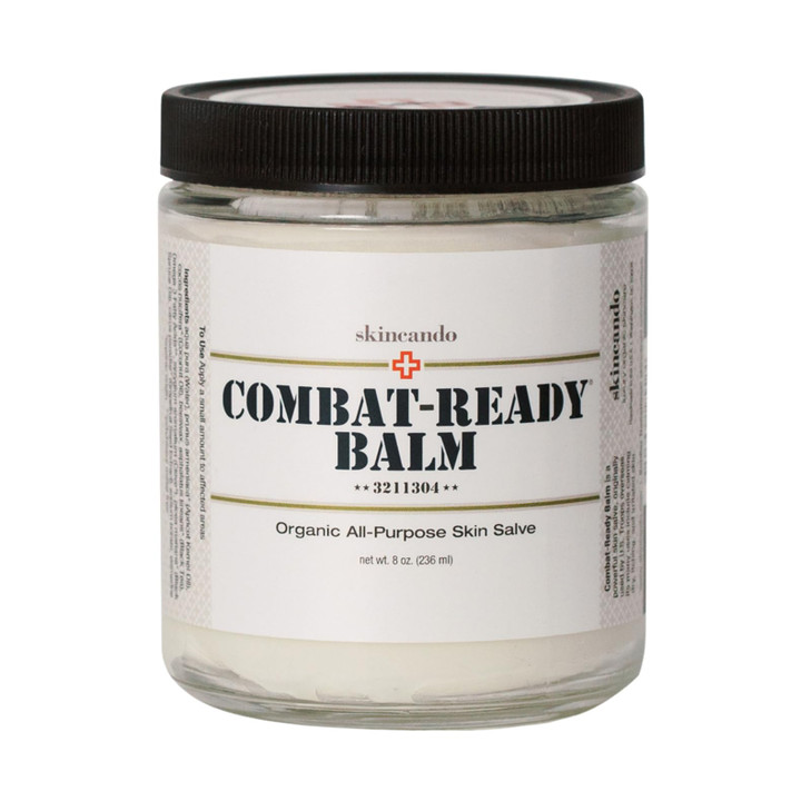 Combat Ready Skin Balm 8oz by Skincando All Natural Intensive Moisturizer Skin Cream Organic ingredients Apricot Kernel