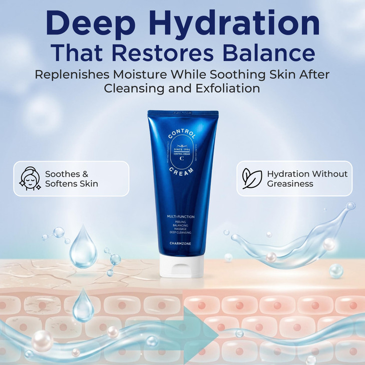 CHARMZONE Control Cream NEW VERSION Korean Skincare Exfoliating Face Body Massage Cream for Removing Sebum Dead Skin Cel