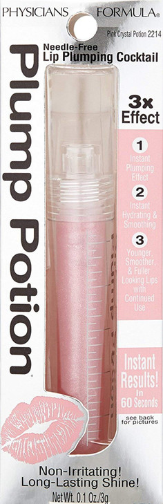 Physicians Formula Plump Potion Needle-Free Lip Plumping Cocktail Lip Gloss, Pink Crystal Potion, Hypoallergenic, Fragrance Free, Dermatologist Appr online at globaldelivered