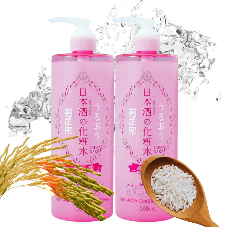 Kikumasamune 2in1 Face Toner Full Body Lotion for Women Natural Body Lotion for Dry Skin with Rice Extract Amino Acids C