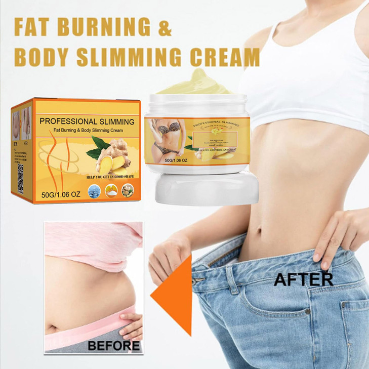 Ginger Fat Burning Cream Anticellulite Full Body Slimming Massaging Cream for Belly Perfect for Cellulite Soothing Relax