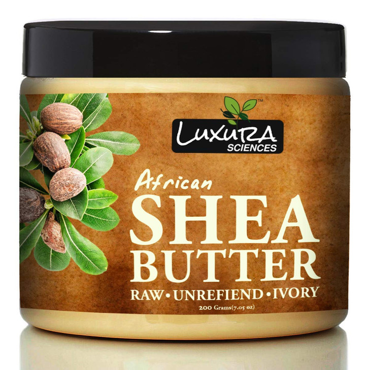 Luxura Sciences African Shea Butter 100 Pure Unrefined Raw Shea Butter for Skin Hair Deep Moisturizer for Face Body Scal