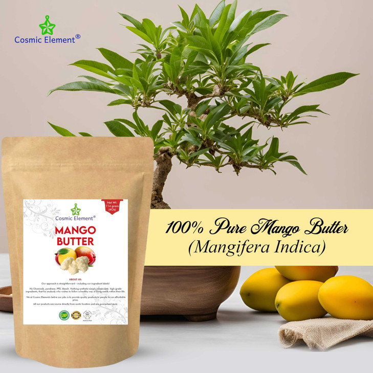 Cosmic Element 100 Pure Organic Mango Butter Unrefined Raw Mango Butter with Vitamins A C E AntioxidantRich Mango Body B