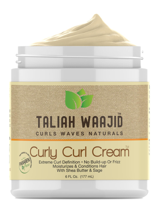 Taliah Waajid Curls Waves Natural - Curly Curl Cream | Extreme Curl Definition Hair Styling Gel | No Build-up or Frizz | 100% Paraben Free | Shea But online at globaldelivered