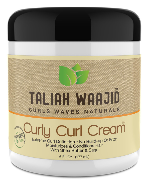 Taliah Waajid Curls Waves Natural - Curly Curl Cream | Extreme Curl Definition Hair Styling Gel | No Build-up or Frizz | 100% Paraben Free | Shea But online at globaldelivered