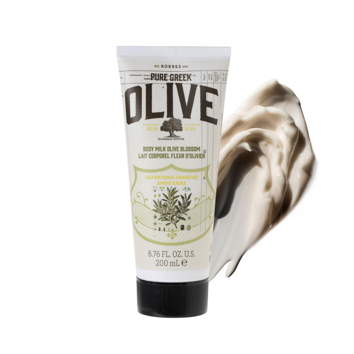 KORRES Olive Body Lotion for Dry Skin Moisturizer Cream with Vitamin E Aloe and Pure Greek Olive Oil for Body Care Hydra