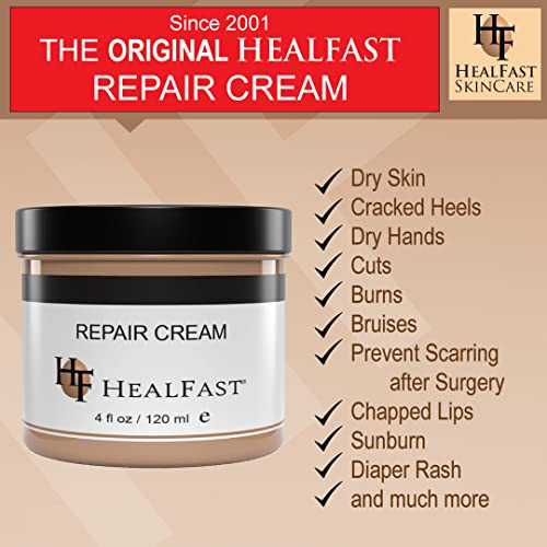 HealFast Sensitive Skin Repair Moisturizing Cream 4 Oz For Dry Itch Fights Rashes Dryness Stretch Marks Sunburn and Bed