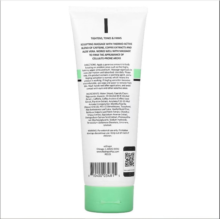 Reshape Tummy Tightening Cream Anti Cellulite Slimming Body Firming Gel Body Sculpting Hydrating Gel Fades Stretch Marks