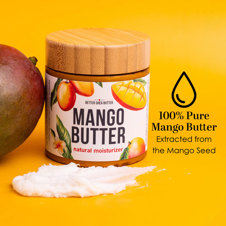 Raw Mango Butter 100 Pure Mango Seed Butter Natural Moisturizer for Skin and Hair Use with Shea in DIY Body Butter Lip G