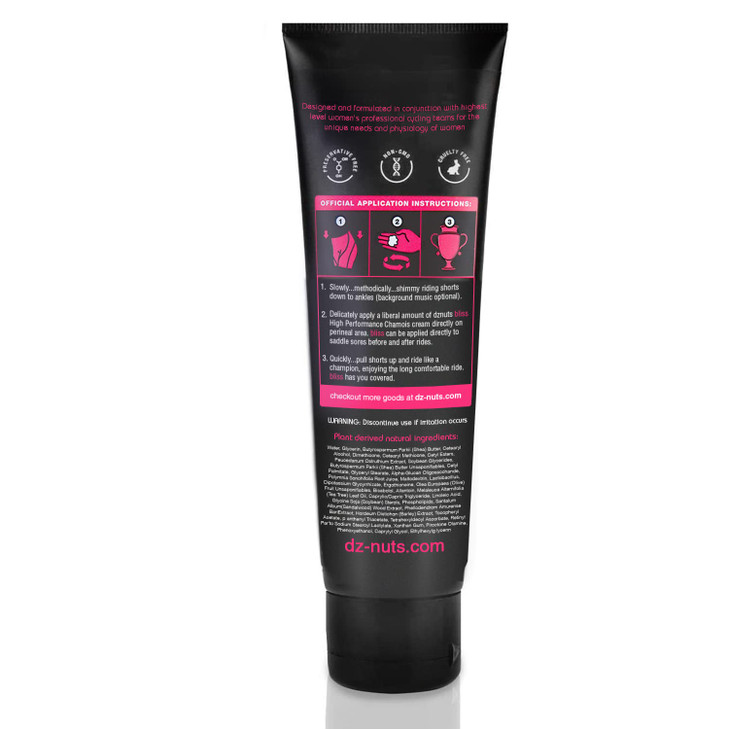 dznuts Womens Bliss Chamois Cream AntiChafing for Saddle Sores Thigh Friction Skin Irritation Cyclists Runners Triathlet