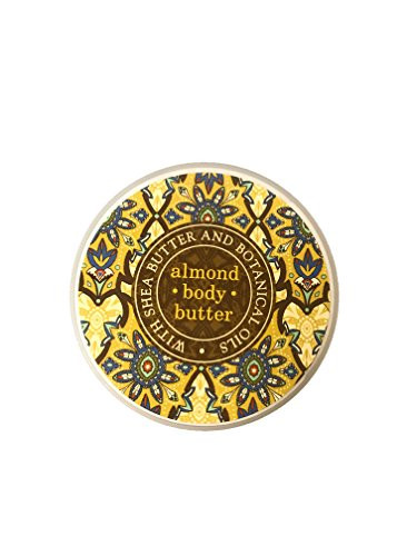 Greenwich Bay Trading Company Botanic Body Butter with Shea Butter and Cocoa Butter Almond Scent 8oz Tub