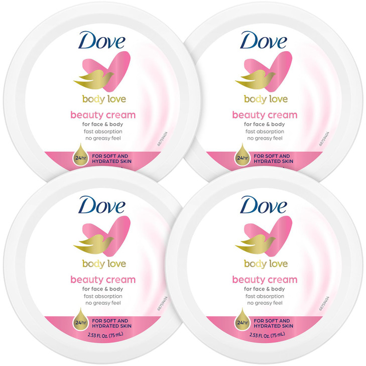 Dove Lotion Beauty Cream Light FastAbsorbing Face and Body Cream for Normal to Dry Skin 24Hour Moisture Luxuriously Scen