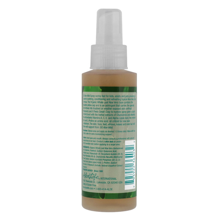 Aloe Life SG Aloe Mist Gel Topical Skin Conditioner Whole Leaf Aloe Vera Juice Concentrate Contains Special Skin Actives