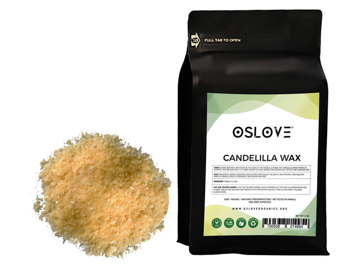 Oslove Organics Pure Candelilla WaxPellets Obtained from Candelilla shrub Great Substitute for Beeswax Vegan Hard Wax fo