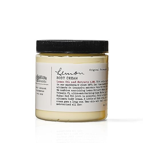 CO Bigelow Lemon Body Cream 8oz Lotion for Dry Skin with Shea Butter Lemon Extract Moisturizing Body Lotion and Hand Tre