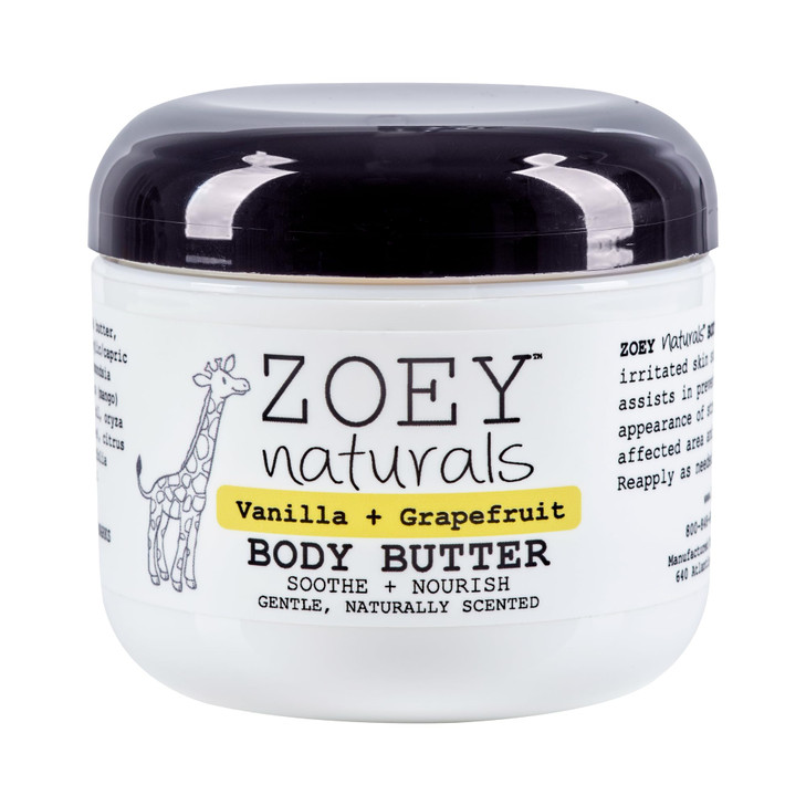 Absolutely Natural Zoey Naturals Vanilla Grapefruit Body Butter Nourishing Shea Butter and Coconut Oil Paraben Free Vega