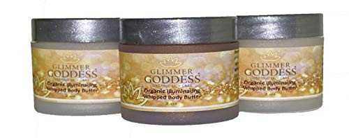 GLIMMER GODDESS Shimmer Body Butter with Organic Whipped Shea Butter for Hydration Moisturizing Silky Natural Glow Bronz